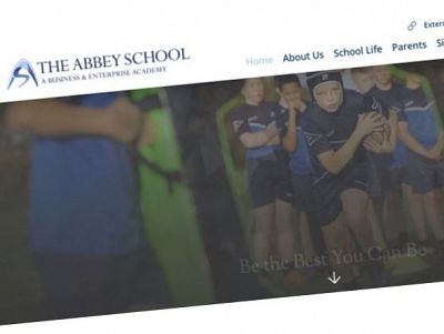 Screen grab of the Abbey School web site.