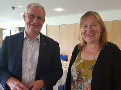 Rtn Grahamn Bough (left, from our club), with Rtn Bonnie Theophilova. 