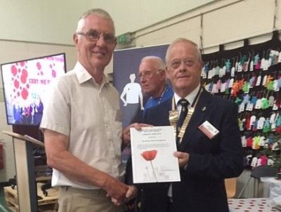 Our Club receives an award from the Royal British Legion