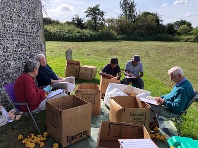 Counting out our ducks for Duck Race 2021