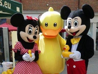 Our ducks strike a pose with Mickey & Minnie At Whitefriars last Saturday