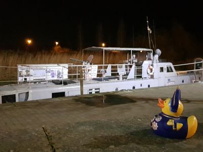 Nelson Duck with the P-22 moored in Sandwich.