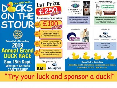 Try your luck, sponsor a duck!