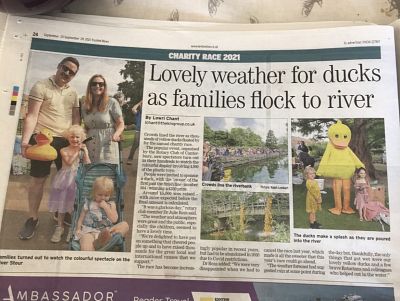 Duck Race story in the Kentish Gazette