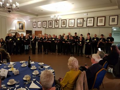 The Lemon Zingers entertain the audience of Rotarians and their guests with some up-beat tunes