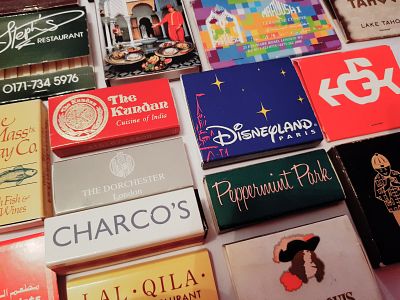 Picture: An assortment of match boxes and books. Picture credit: Rotary Club of Canterbury. 