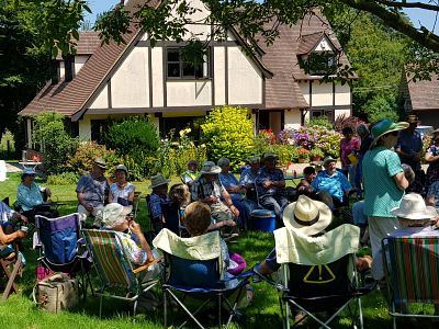 Visitors enjoy the day in Lenham.