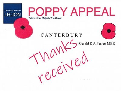 Poppy Appeal: total raised by our Members