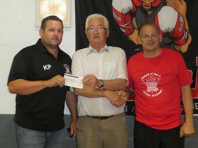 Cheque handover to Prince of Wales Youth Club