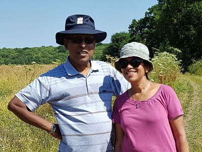 Raj and his wife at our recent Open Farm Day fundraiser.