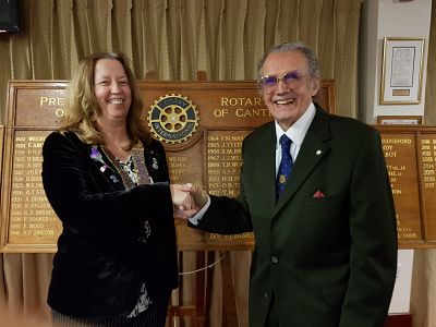 Robert Temple being inducted