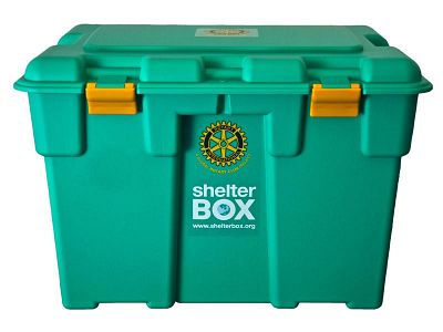 A ShelterBox green box.