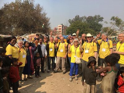 Sinitta and other Rotarians during their trip to India. 