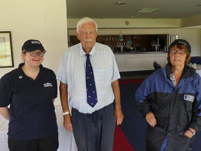 Canterbury Street Pastors Margaret Northey and Gemma Witts together with PP and Chair of our Community Services Committee David Barton.