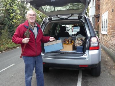  John Burton, local organiser, collecting tools