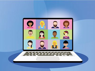Picture: Video conferencing! Image from Alexandra_Koch on Pixabay.