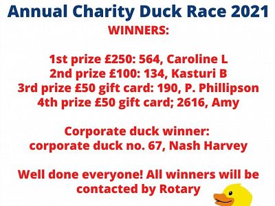 Winners of Rotary Club of Canterbury Annual Duck Race 