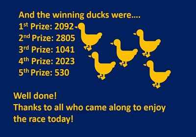 Duck Race 2019 - winners!