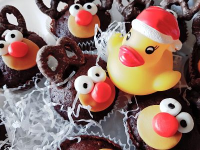 Xmas duck with reindeer friends!